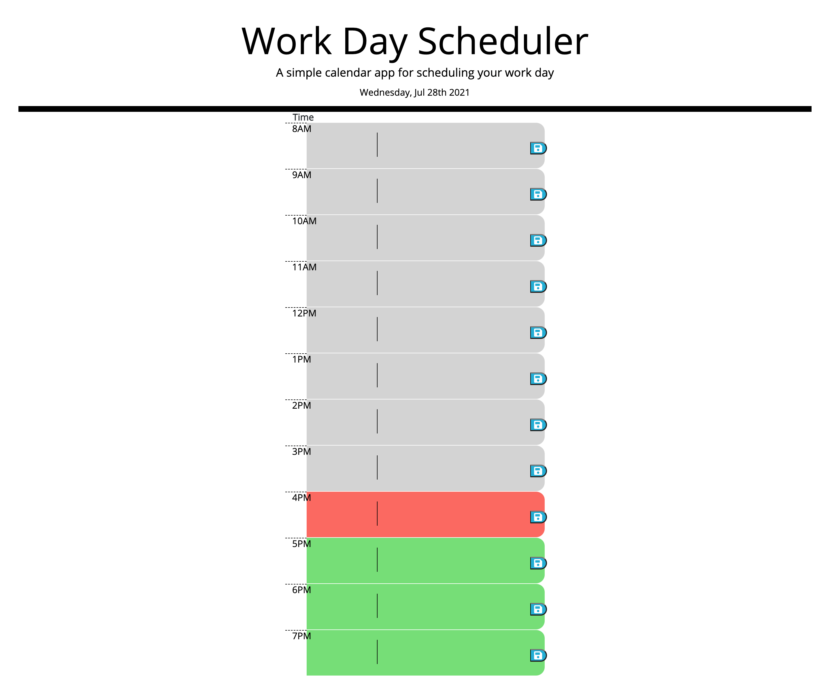 daily schedule planner